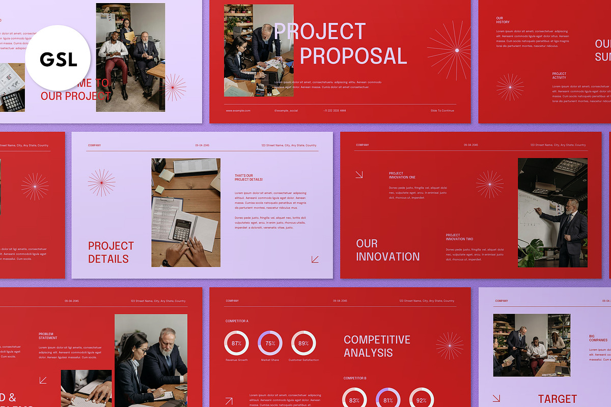Modern Project Proposal Google Slide, a Presentation Template by graphicook