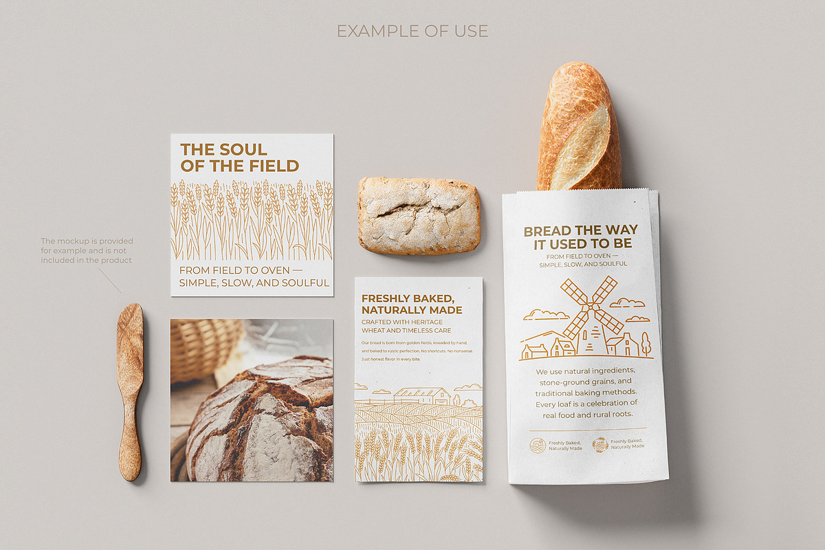 Bakery & Wheat Fields, a Food Illustration by Ilia Design (Photo 7 of 12)