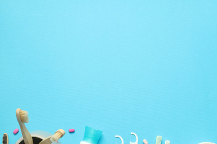 Concept of tooth or oral care, space for text, a Health & Medical Photo by AtlasStudio PRO
