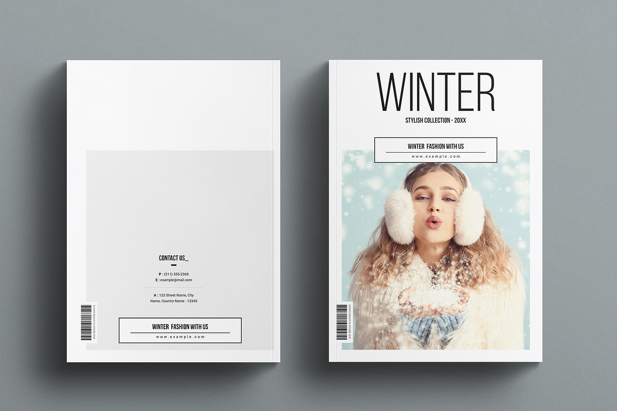 Winter Fashion Lookbook Template, a Magazine Template by E-Type (Photo 7 of 7)