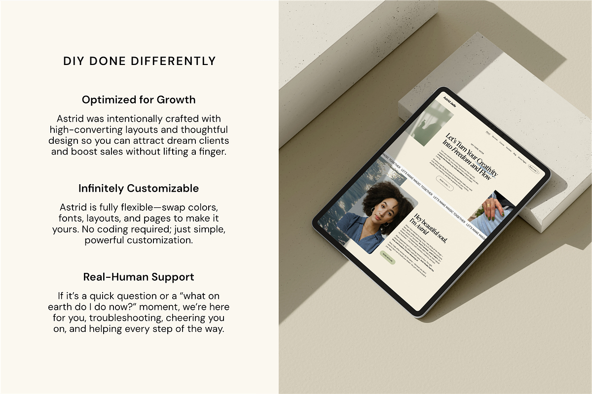 Astrid Squarespace 7.1 Template, a Squarespace Template by Studio Heythere (Photo 4 of 8)