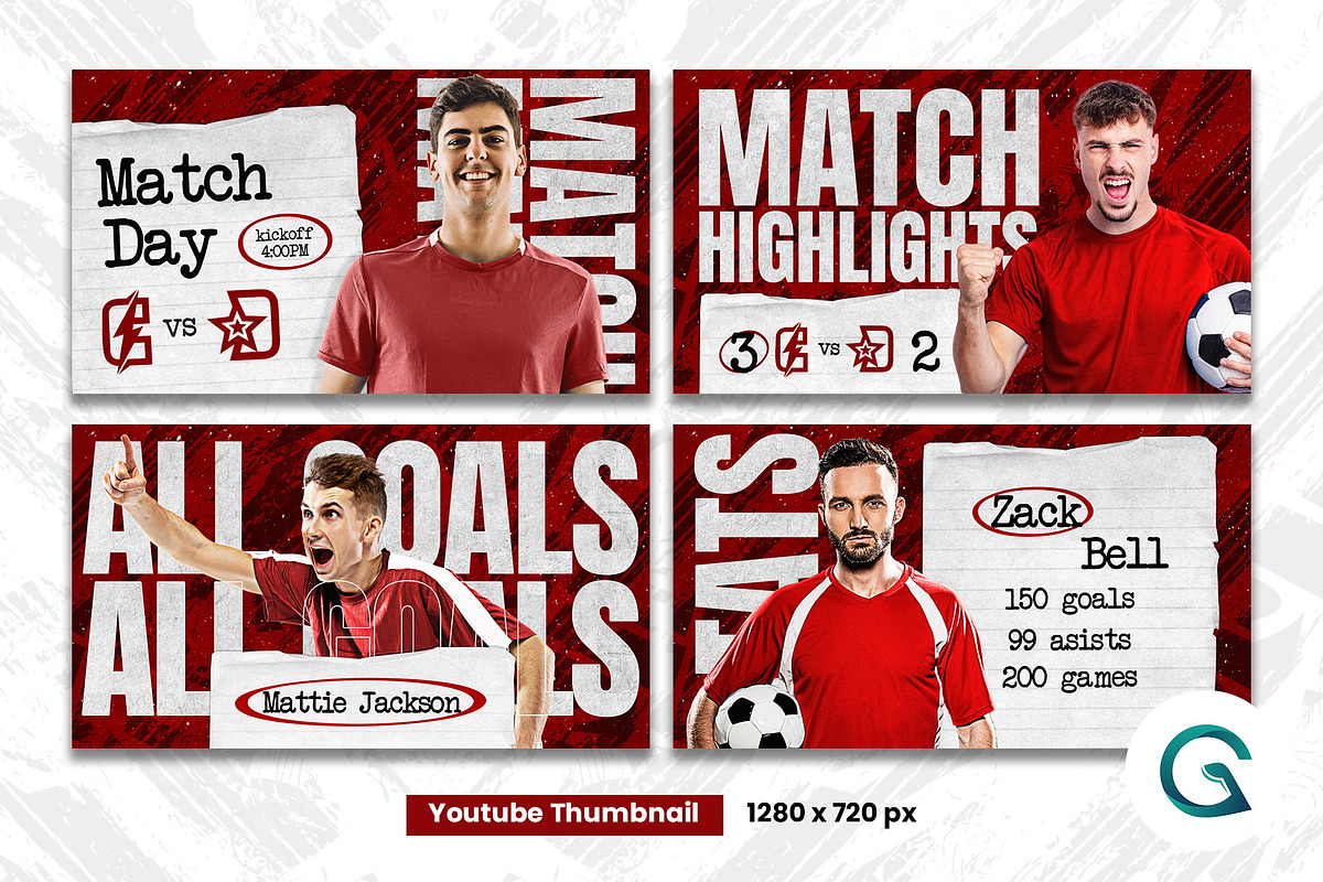 Football Social Media Pack Template, a Social Media Template by Geelator Studio (Photo 6 of 6)