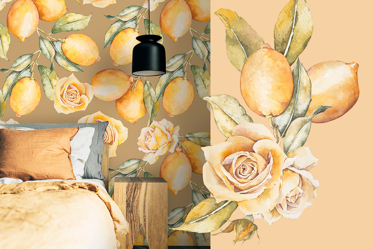 Watercolor lemon and blueberry, an Illustration by MariGraphic boutique (Photo 8 of 13)