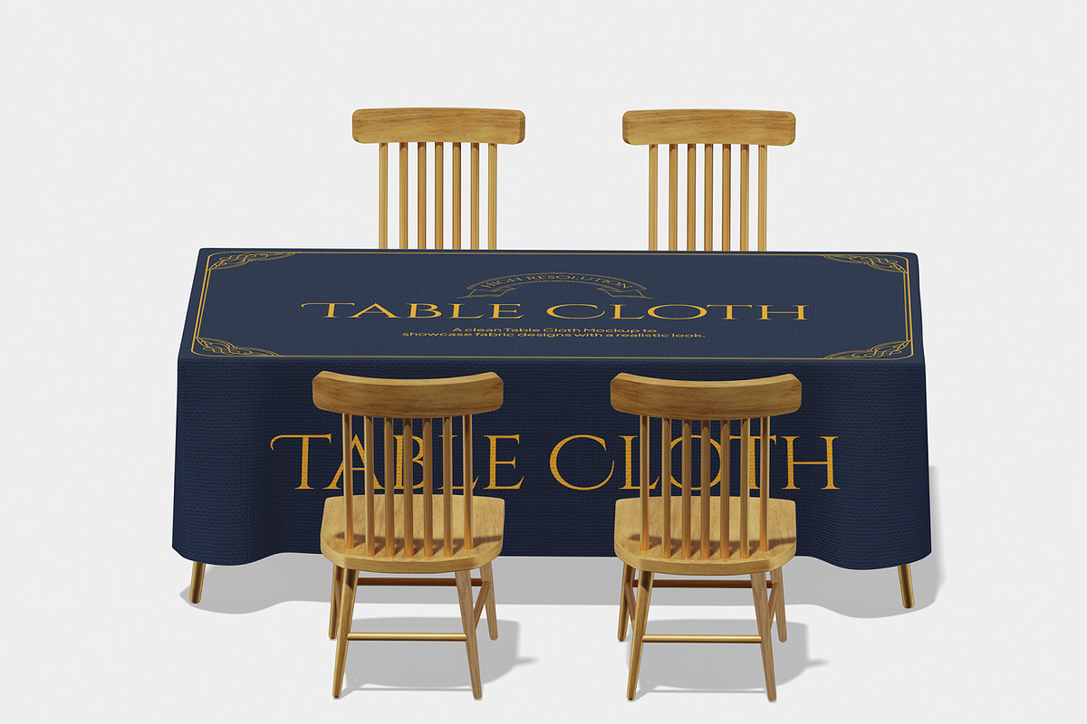 Table Cloth Mockup, a Merchandise Mockup by Unerispace (Photo 5 of 5)