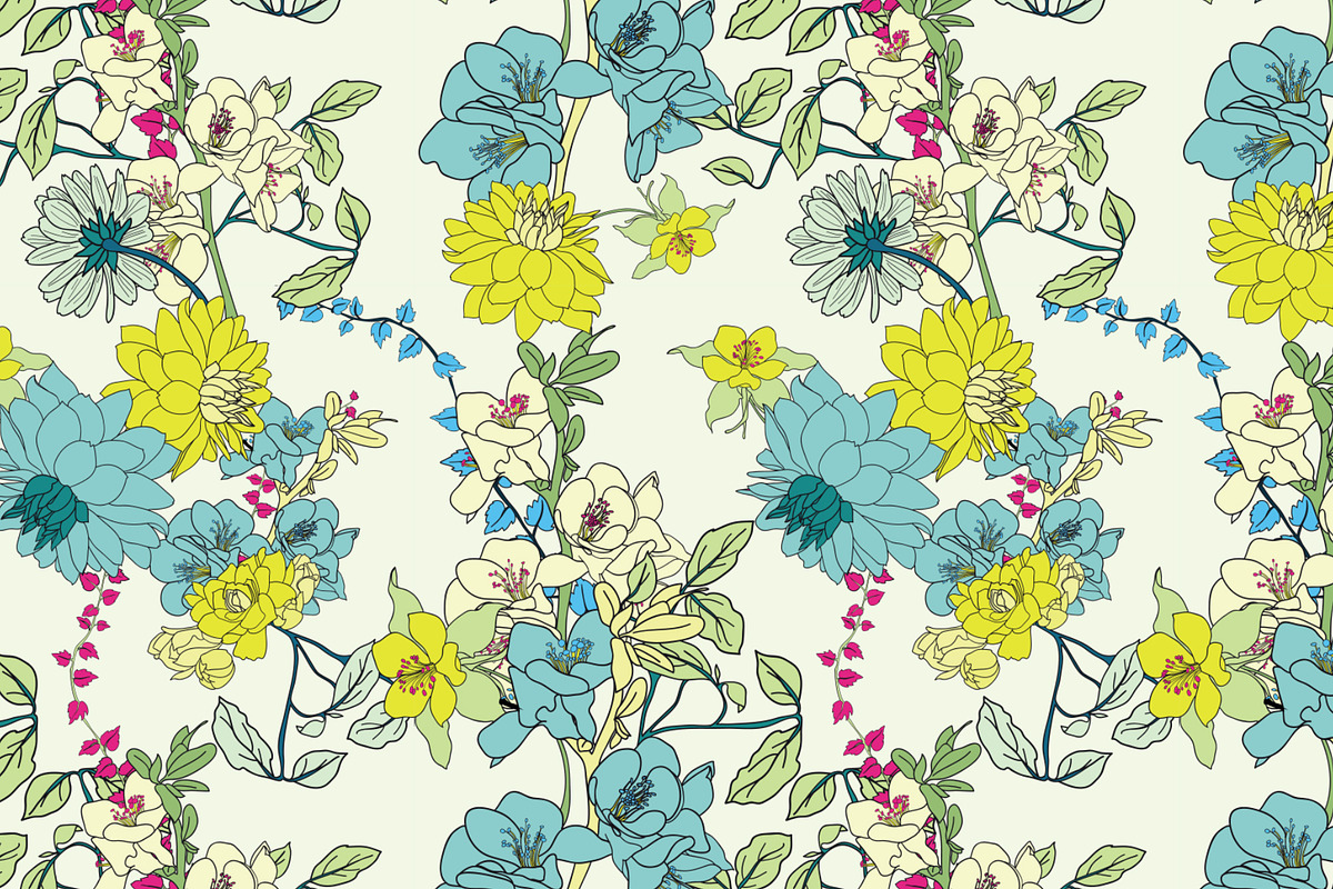 Botanical Seamless Vector, a Pattern Graphic by Ania Illustration (Photo 8 of 9)