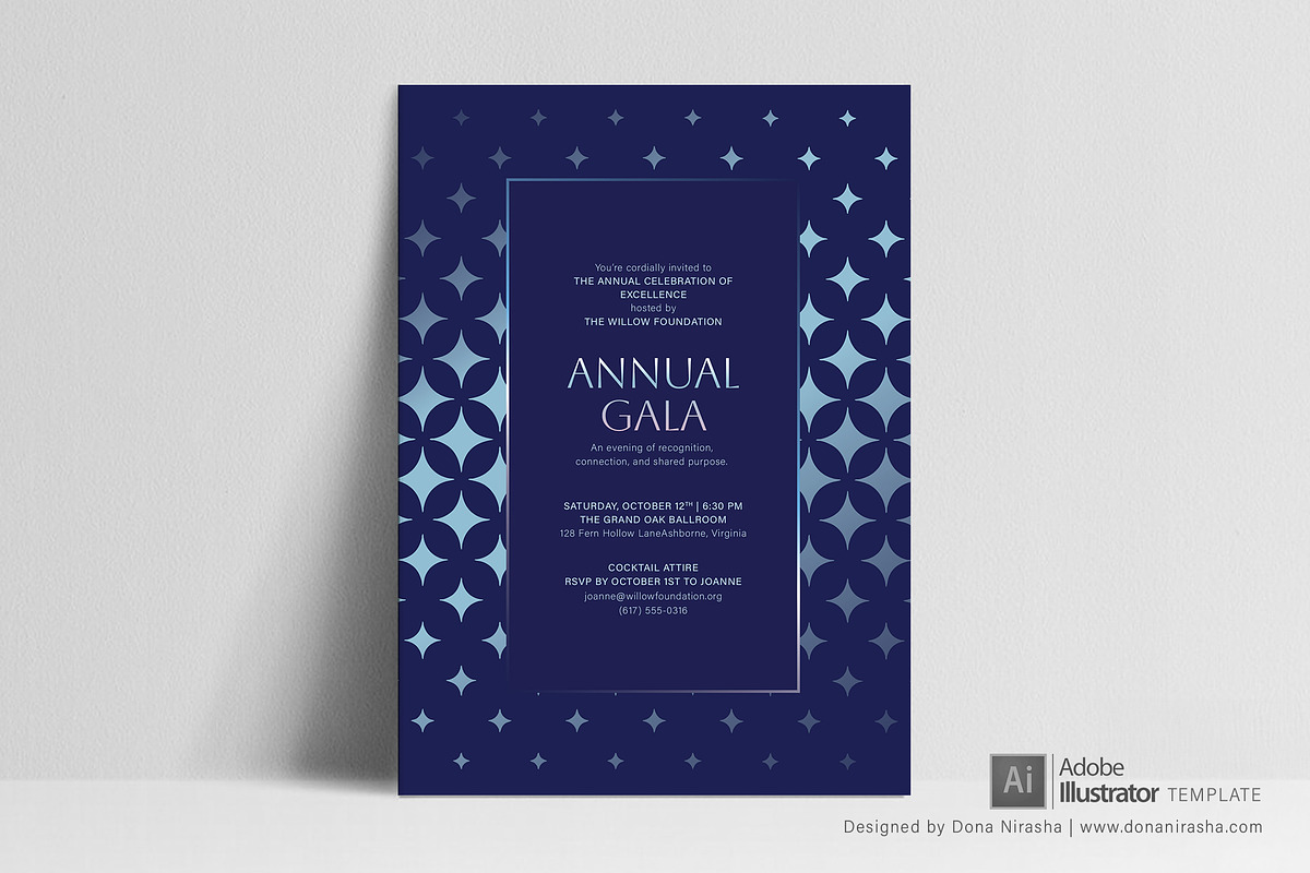 Gala Invite Adobe Temp - 35, a Design Template by BloomToLife By Dona (Photo 1 of 6)