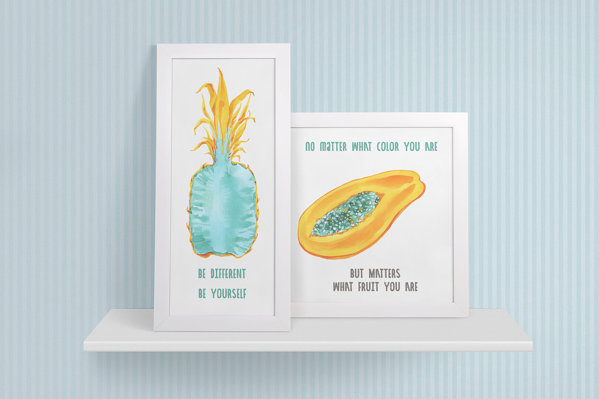 TROPICAL FRUITS Watercolor Set, an Illustration by Cat In Colour (Photo 7 of 7)