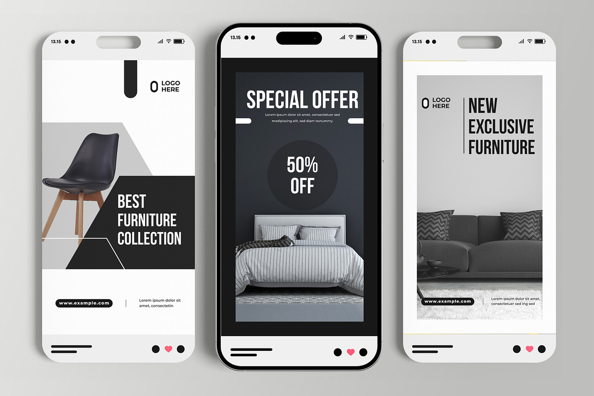Modern Furniture Social Media Story, a Social Media Template by MightyDesign (Photo 2 of 6)