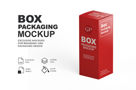 Vertical Box Packaging Mockup, a Packaging Mockup by GraphicsPixel