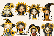 SUNFLOWER GNOME CLIPART PACK, a Person Illustration by Daring Digies (Thumbnail 4 of 10)