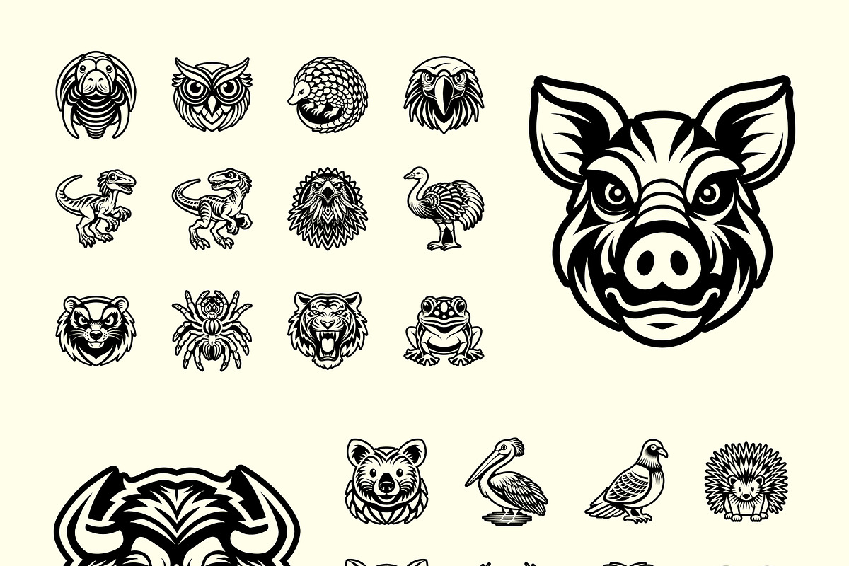 Animals and Birds Glyph Icon Set, a Solid Icon by Creative Stall (Photo 8 of 8)