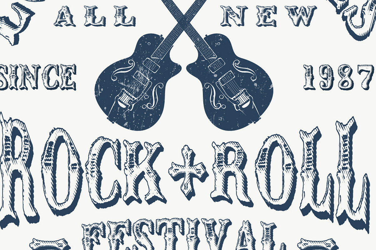 VECTOR SET OF 12X ROCK&ROLL GRAPHICS, an Illustration by ulasokuyucu (Photo 7 of 13)