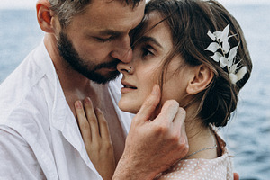 Kiss of life. A photo of couple.