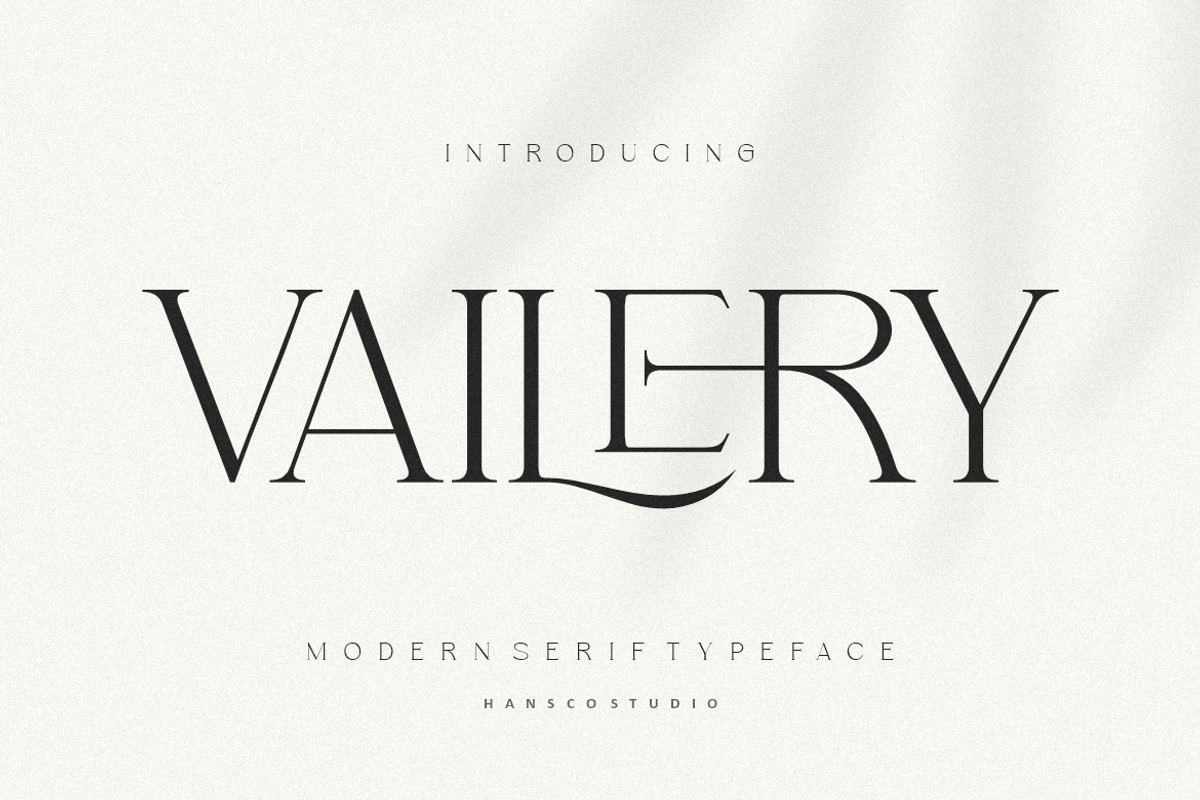 Vailery Font - Modern Serif Font, a Serif Font by HansCo Studio (Photo 1 of 10)