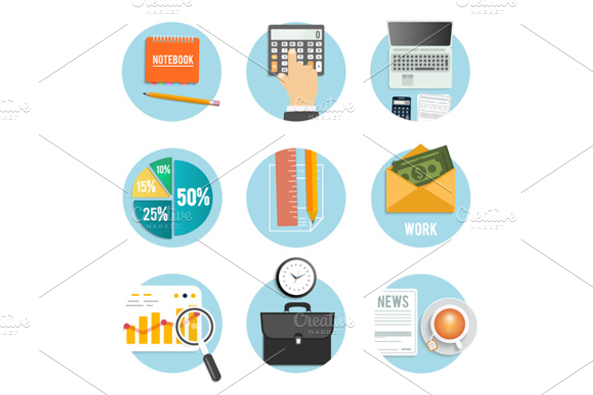 Business, office icons