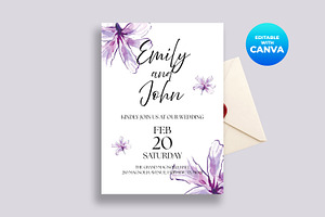 Wedding Invitation Canva Template, an Invitation Template by M9 Design