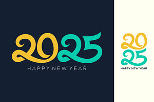 2025 Happy New Year design vector., a Branding & Logo Template by BARONSTD