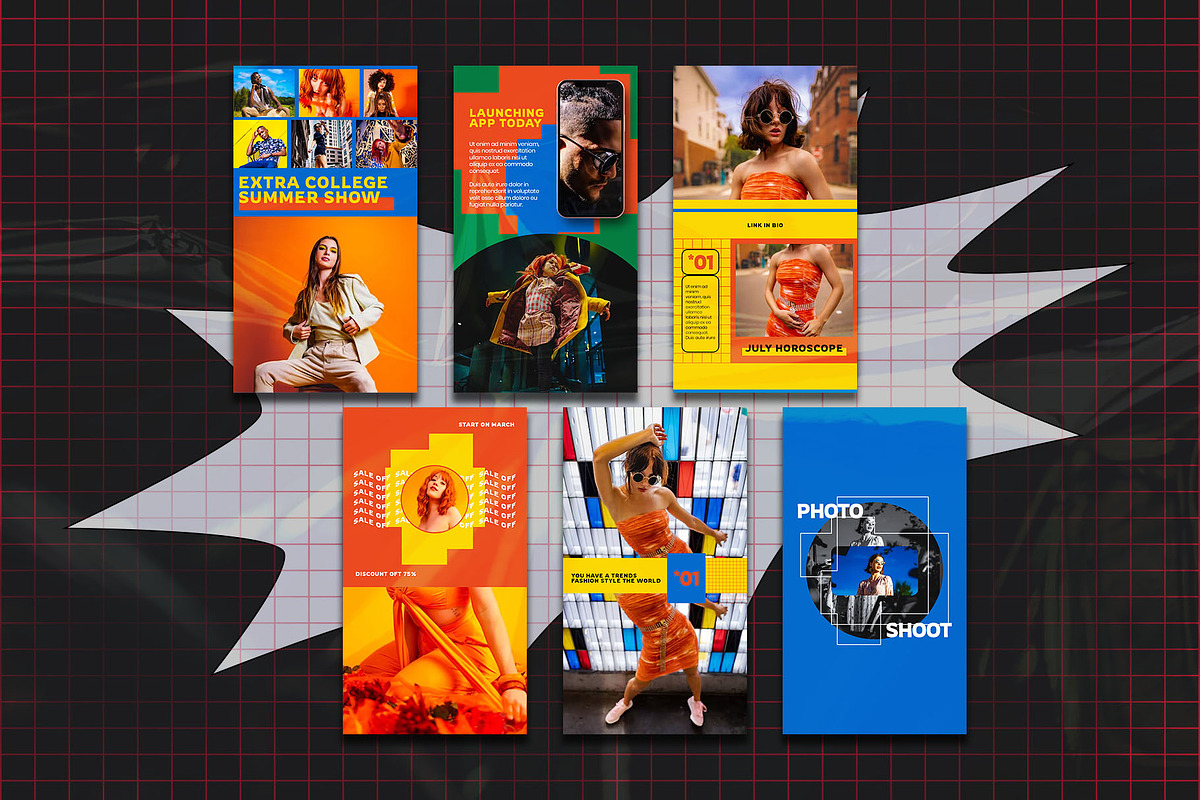 Retro Festfas Instagram | Photoshop, a Social Media Template by Azruca (Photo 6 of 6)