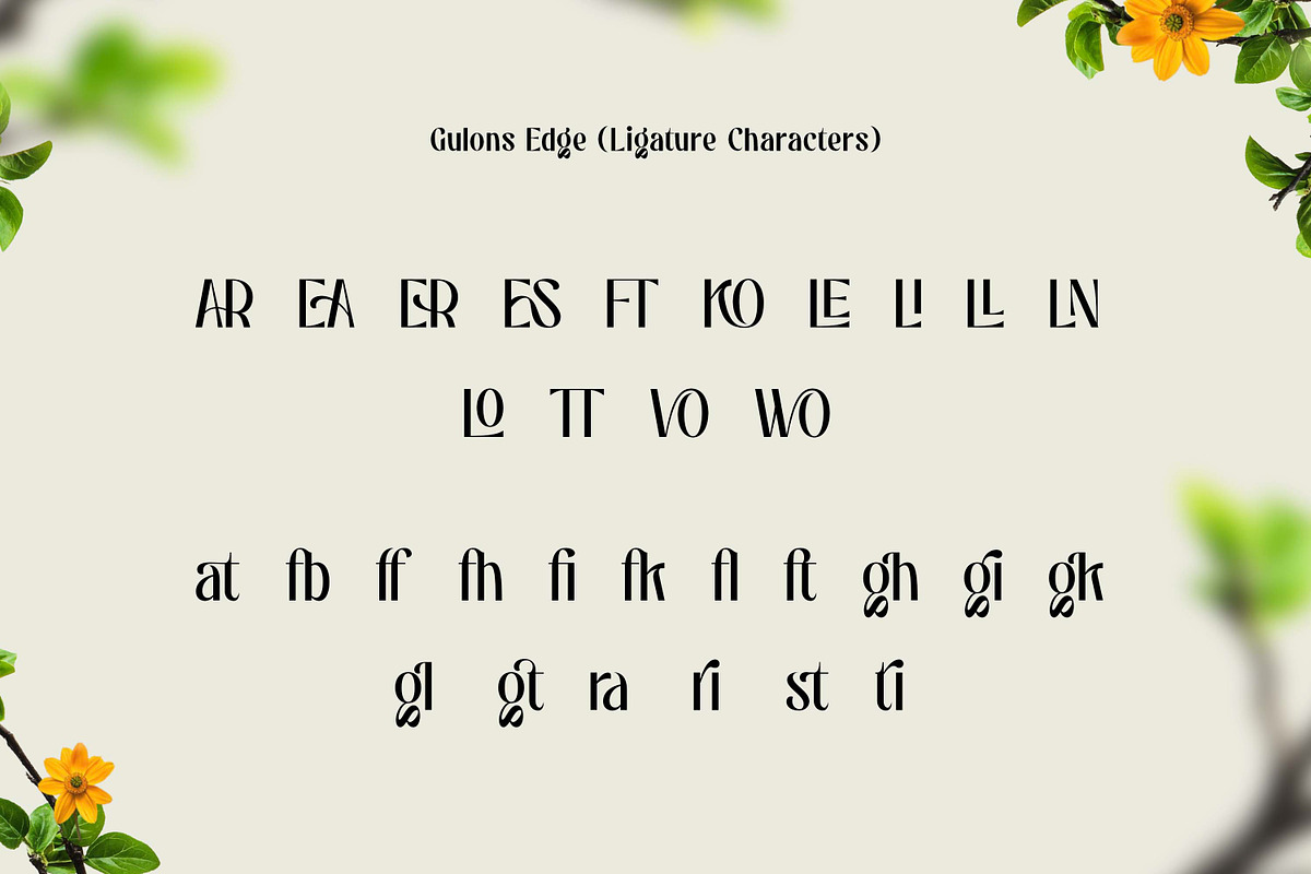 Gulons Edge - Beautiful Display Font, a Sans Serif Font by Ekahermawan (Photo 14 of 15)