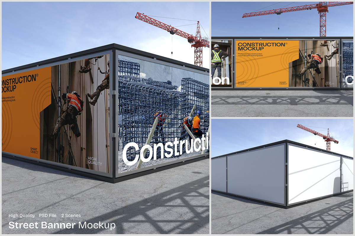 Street Banner Mockup, an Advertising Mockup by Unerispace (Photo 1 of 4)