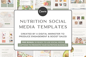 Nutrition Social Media Templates