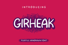 Girheak - Playful Handrawn Font