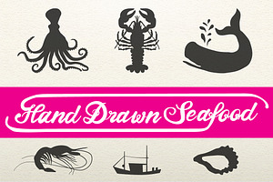 Hand Drawn Seafood + Nautical Logos