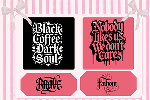 Gothic & Aesthetic Typography