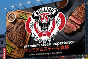 Angry Bull Head Flame Logo, a Branding & Logo Template by Atlantis X Nurman Arbai (Thumbnail 1 of 3)