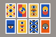 16 Abstract Eyes Printable Wall Art, a Background Graphic by C Design Studio (Thumbnail 2 of 18)