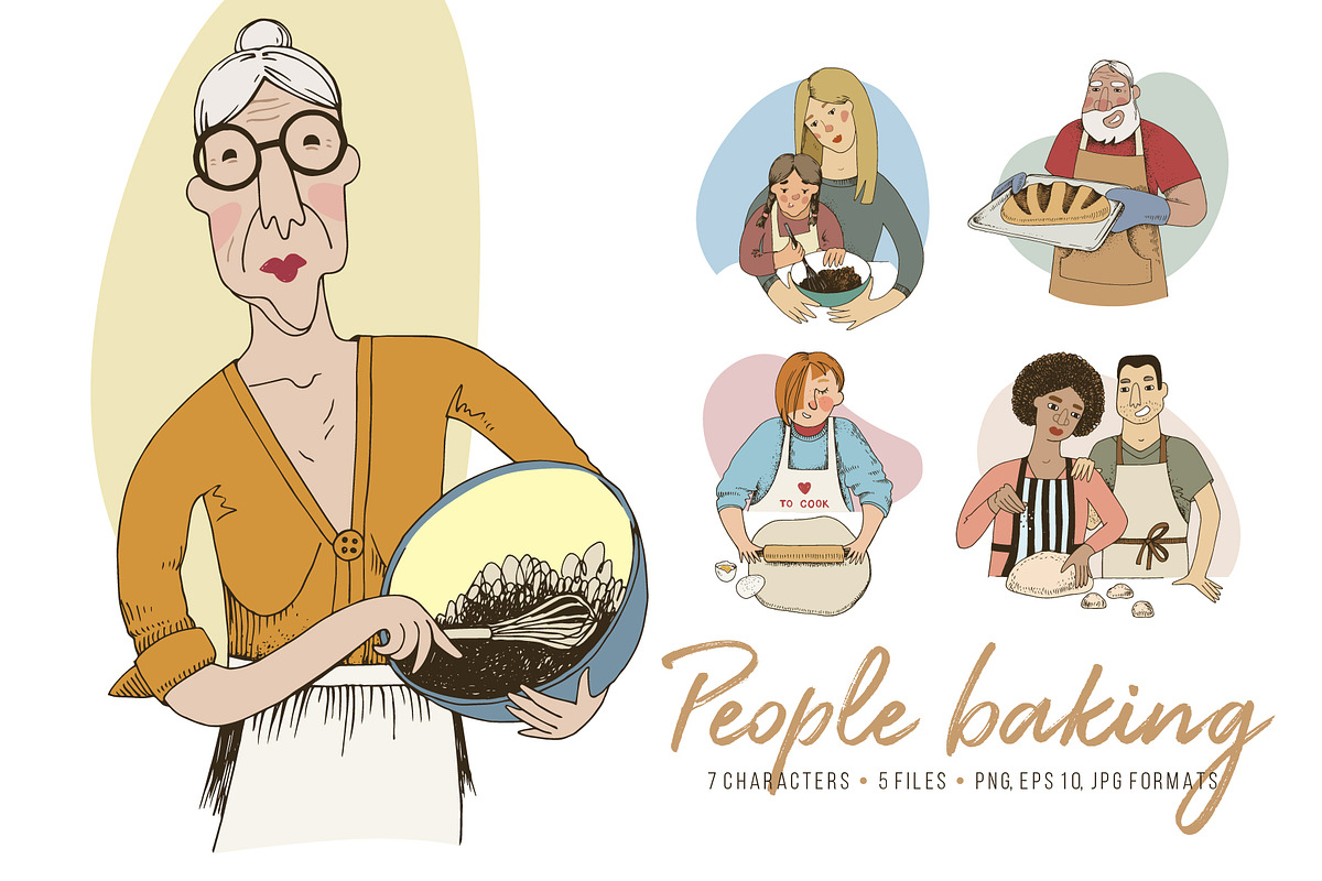 People baking, a Food Illustration by handsketched (Photo 1 of 10)