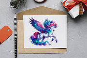 Rainbow Unicorn Clipart, an Illustration by RobertsArt (Thumbnail 2 of 7)