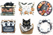 Watercolor Creepy Halloween Clipart, an Illustration by OK Design (Thumbnail 4 of 5)