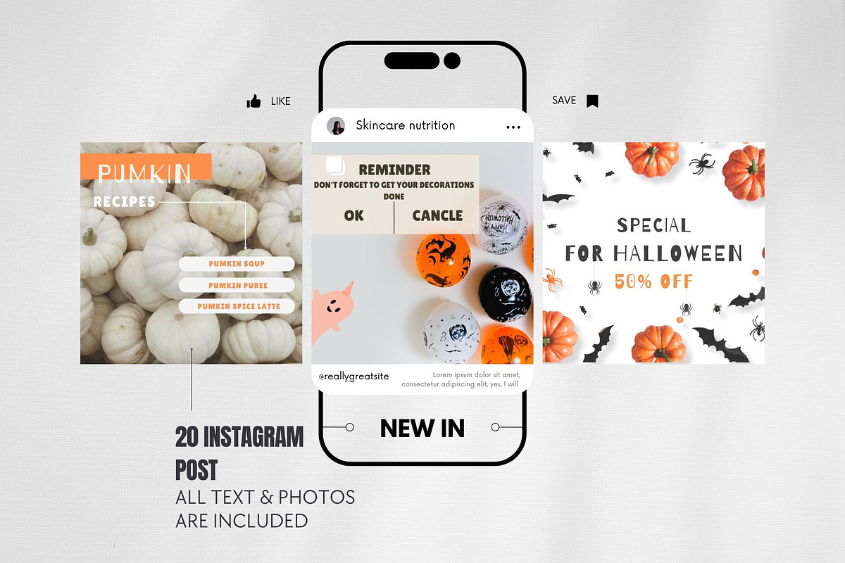 Halloween Instagram Template, a Social Media Template by CreativeTempHub (Photo 2 of 7)