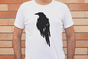 Raven Black Silhouette, an Animal Illustration by DeShoff Art (Thumbnail 3 of 5)