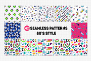 42 seamless patterns in 80s style, a Pattern Graphic by softulka (Thumbnail 1 of 4)