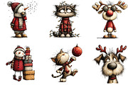 Whimsical Christmas Holiday Clipart, an Illustration by CraftArtStudio (Thumbnail 5 of 6)