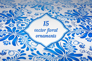 15 Vector Floral Backgrounds