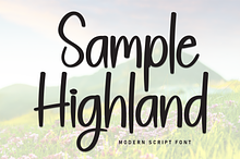 Sample Highland | Script Font