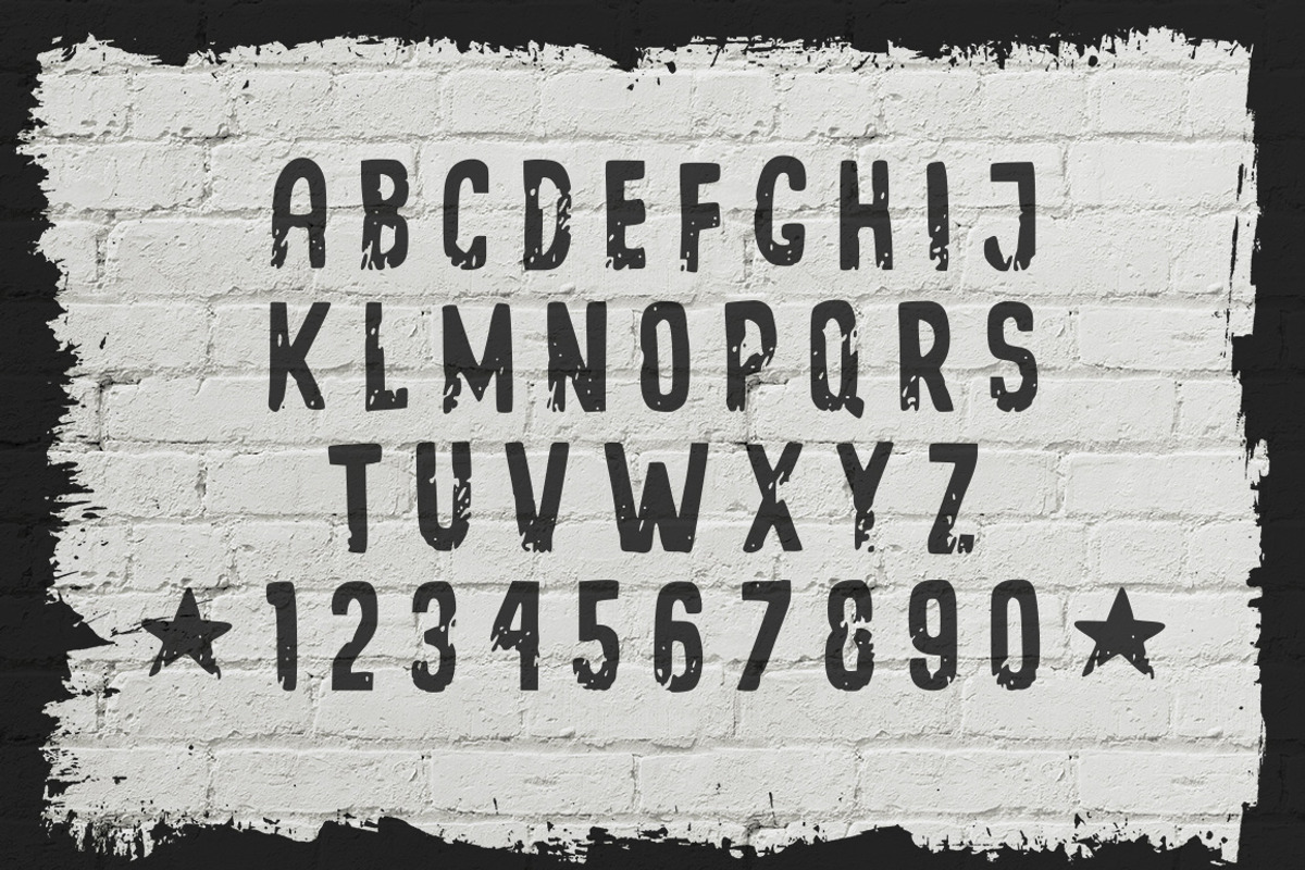 Grunge Lane Font preview 2