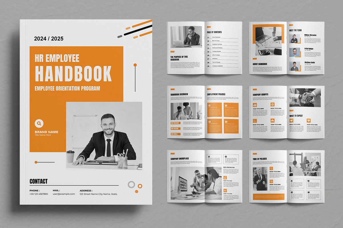 Employee Handbook Template Layout, a Brochure Template by ContestDesign (Photo 1 of 4)