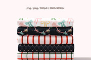 Christmas Seamless Patterns bows, a Pattern Graphic by Pattern + watercolor (Thumbnail 2 of 10)