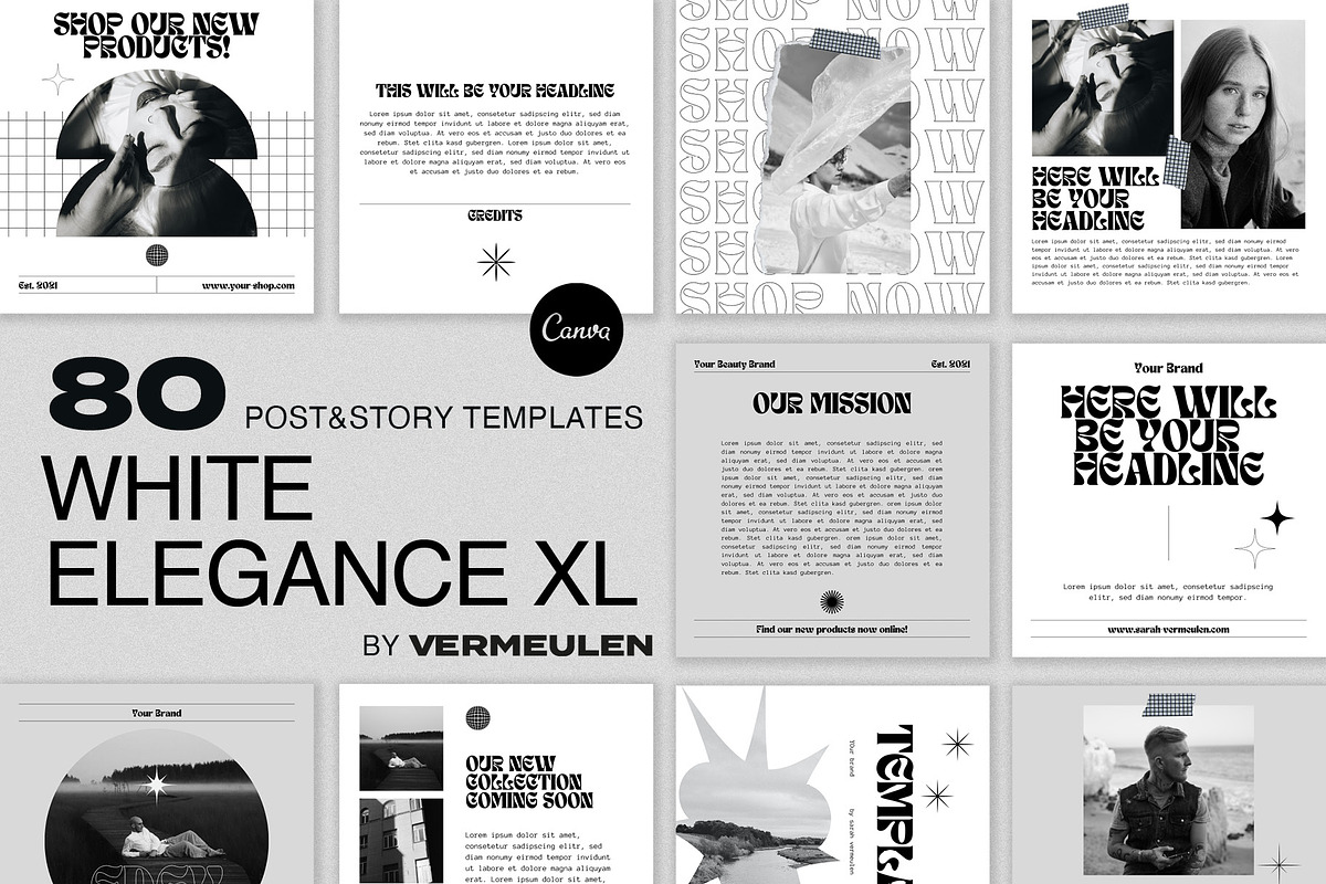 Instagram Social Media CANVA White, a Social Media Template by Vermeulen Design Studio (Photo 1 of 6)