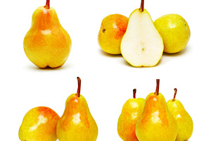Ripe pears set, a Photo by saiko3p