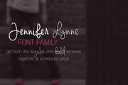 Jennifer Lynne Font Family, a Script Font by Brittney Murphy Design (Thumbnail 1 of 3)