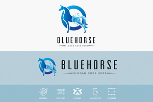 Blue Horse Logo