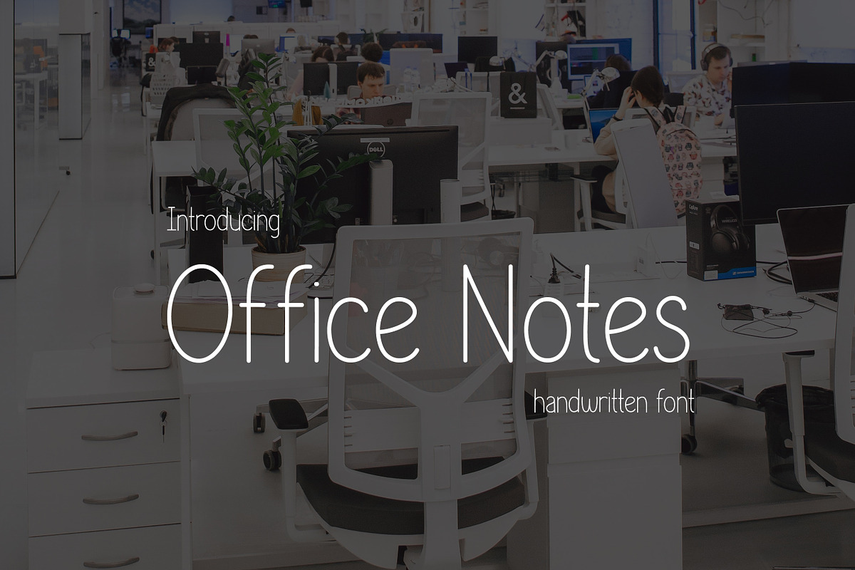 Office Notes Font, a Handwritten Font by noonsun (Photo 1 of 5)