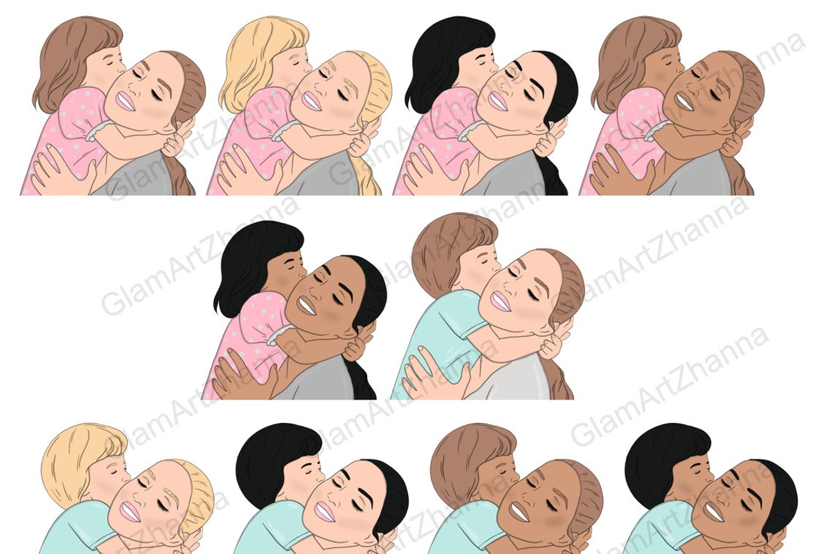 Mom And Baby Clipart 2, a Person Illustration by GlamArtZhanna (Photo 2 of 4)