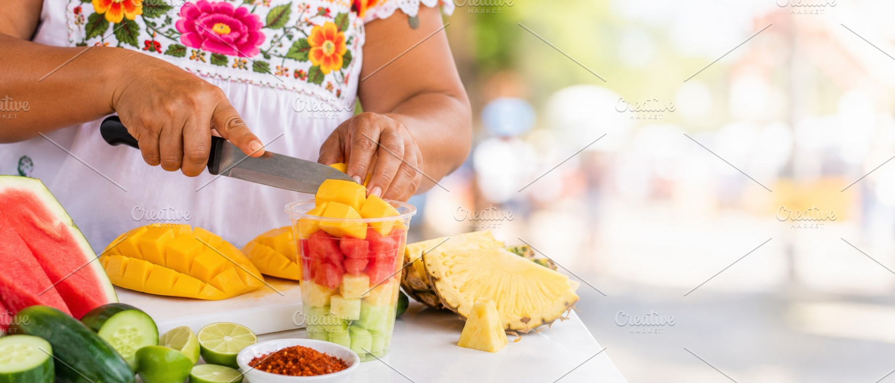 Latin American street food preparati, a Photo by Dvoevnore photos