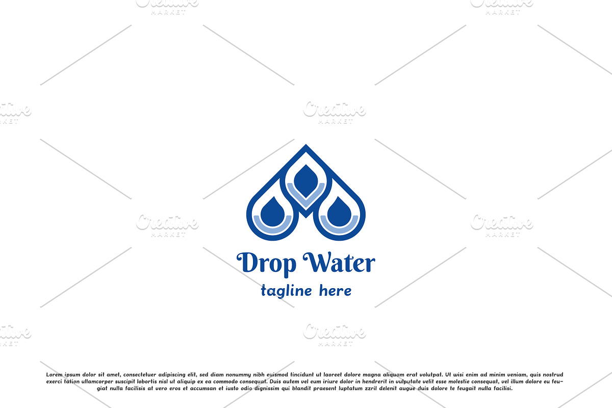 Water Element Logo Design Icon, a Branding & Logo Template by Morvana Crew